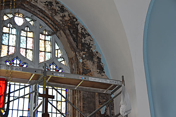 Interior Restoration of Gilman Chapel Underway - Cedar Grove Cemetery