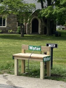 Water table in front of Gilman Chapel