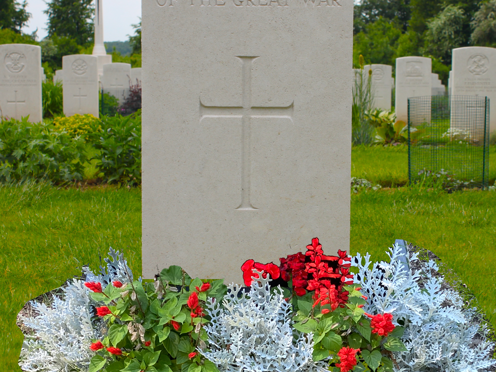 Grave Planting Headstone of Frederick M. Safford